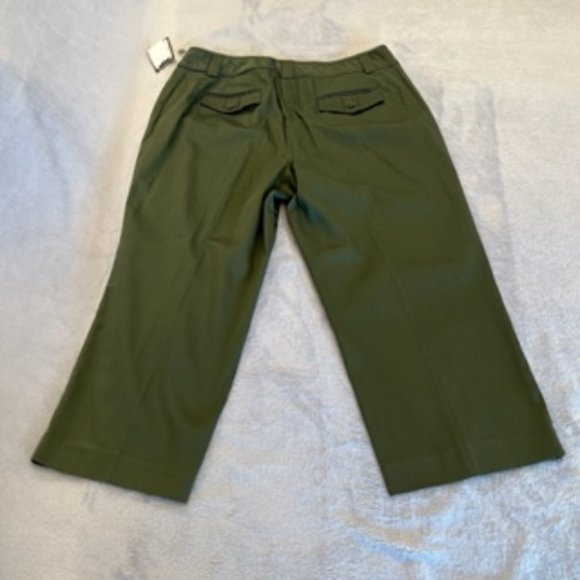 Larry Levine Stretch Crop Pants 12 Color NOA Olive Oil (NWT) - Picture 8 of 15